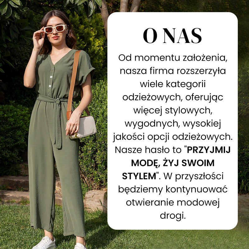 🌸Casualowy kombinezon damski z dekoltem V