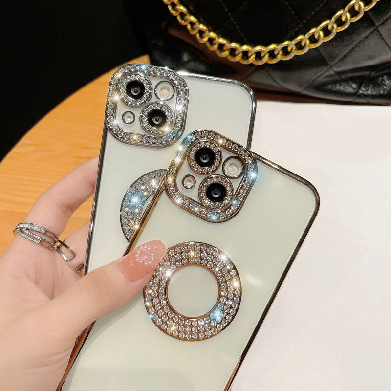 Bling Rhinestone Luxury Fashion Protective Transparent Case for iPhone