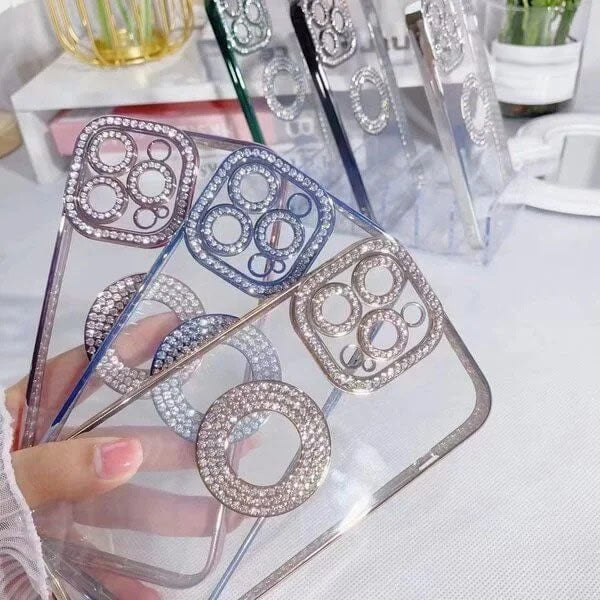 Bling Rhinestone Luxury Fashion Protective Transparent Case for iPhone