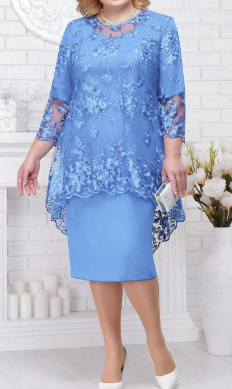 Sukienka haftowana plus size[46-66]